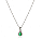 Colar Prata Gota Verde Esmeralda - Imagem 2