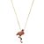 Colar Banhado Flamingo Rose Resinado - Imagem 1