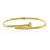 Pulseira Banhada Bracelete Prego Liso Oval - Imagem 1