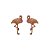 Brinco Banhado Flamingo Rose Resinado - Imagem 1