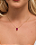 Colar Pedra Oval Rosa Pink - Imagem 1