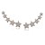 Brinco Ródio Branco Ear Cuff Cinco Estrelas - Imagem 1