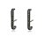 Brinco Ródio Negro Ear Hook Fio Achatado Cravejado com Zircônias - Imagem 1