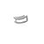 Brinco Ródio Branco Piercing De Pressão Fio Duplo com Zircônias - Imagem 1