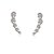 Brinco Prata 925 Ear Cuff Onda com Zircônia - Imagem 1