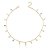 Colar Banhado Choker Olho Grego com Fio Palito e Chapinhas - Imagem 1