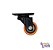 RODÍZIO GIRATÓRIO C/ RODA DE PVC LARANJA DE 1.5/8" / 40MM - P/ 40KG - Imagem 1