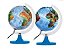GLOBO TERRESTRE 21CM GÊNIO POL-LED BRANCO COM BASE AZUL - Imagem 1