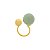 ANEL REGULAVEL ESFERAS VERDE DOURADO - Imagem 1
