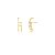 BRINCO EAR HOOK PEDRA RETANGULAR  BAN. DOURADO - Imagem 1