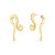 BRINCO EAR JACKET CURVO ESPIRAL BAN. DOURADO - Imagem 1