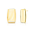 BRINCO GRANDE LISO RETANGULAR CURVO DOURADO - Imagem 2