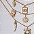 COLAR LONGO TRIPLO PINGENTES DOURADO - Imagem 1