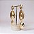 BRINCO LONGO TEXTURIZADO OVAL PENDULO  DOURADO - Imagem 2