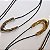 COLAR FIO COURO PRETO PINGENTE DOURADO - Imagem 5