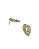 BRINCO OVAL VAZADO ORGANICO TEXTURIZADO DOURADO - Imagem 3