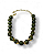 COLAR BOLAS RESINA VERDE MILITAR DETALHES DOURADO - Imagem 2