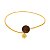 COLAR CHOKER ABERTURA FRONTAL ESFERAS MARROM DOURADO - Imagem 1