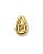 PIERCING UNITARIO PRESSAO VAZADO GOTA BAN. DOURADO - Imagem 2