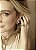 BRINCO EAR JACKET 2 EM 1 GOTA COM CRISTAL DOURADO - Imagem 2