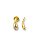 BRINCO EAR JACKET 2 EM 1 GOTA COM CRISTAL DOURADO - Imagem 3
