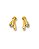 BRINCO EAR JACKET 2 EM 1 GOTA COM CRISTAL DOURADO - Imagem 1