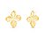 BRINCO FLOR ORGÂNICA TEXTURIZADA BAN.DOURADO - Imagem 1