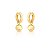 BRINCO ARGOLA COM PINGENTE ESFERA DOURADO - Imagem 1