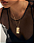 COLAR PLACA ORGANICA COM CRISTAL 3 GARRAS - Imagem 2