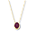 COLAR PEDRA OVAL VERMELHO DOURADO - Imagem 1