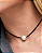 COLAR FIO SEDA PRETO SHAMBALA REGULAVEL PEROLA SHELL - Imagem 1