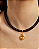 PINGENTE C/ FECHO GOTA CRISTAL LARANJA DOURADO - Imagem 2