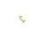 PIERCING FAKE 2 COLUNA ZIRCONIAS DOURADO - Imagem 1