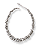 COLAR CORAL FESTA STRASS PRATEADO - Imagem 1