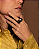 ANEL RESINA MESCLA COM DETALHE DOURADO TAM. 19 - Imagem 2
