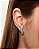 EAR HOOK CURVO CRAVEJADO ZIRCONIAS PRATEADO - Imagem 1