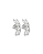 EAR HOOK CRISTAL INCOLOR PRATEADO - Imagem 1