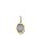 PINGENTE C/ FECHO PEDRA CRISTAL OVAL CINZA - Imagem 1