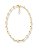 COLAR ZIRCONIA ELO VAZADO OVAL/GOTA CURVO BAN. DOURADO - Imagem 1