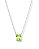 COLAR PERIDOTO VERDE LIMÃO RETANGULAR 4 GARRAS SEMI JOIA BAN.RODIO - Imagem 1