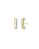 BRINCO EAR HOOK ZIRC INCOLOR OVAL E QUADRADA SEMI JOIA BAN.DOURADO - Imagem 1