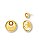 BRINCO EAR JACKET CONCH E ESFERA SEMI JOIA BAN.DOURADO - Imagem 1