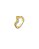ANEL ORGANICO TRIANGULAR CURVO ZIRCONIA INCOLOR BAN. TAM. 20 - Imagem 1