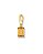 PINGENTE C/ FECHO PEDRA RETANGULAR BEGE BAN. DOURADO - Imagem 1
