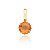 PINGENTE C/ FECHO PEDRA LARANJA REDONDA 8 GARRAS - Imagem 1