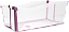 Banheira Portátil Dobravel Transparente Rosa - Clingo - Imagem 1