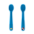 Kit Com Duas Colheres De Silicone Ursinho Navy Azul Büp Baby - Imagem 1