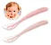 Kit 2 Colheres em Silicone Rosa para Introdução Alimentar - Buba - Imagem 1