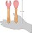 Kit Talheres Silicone E Bambu - Rosa - Buba - Imagem 3