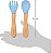 Kit Talheres Silicone E Bambu - Azul - Buba - Imagem 3